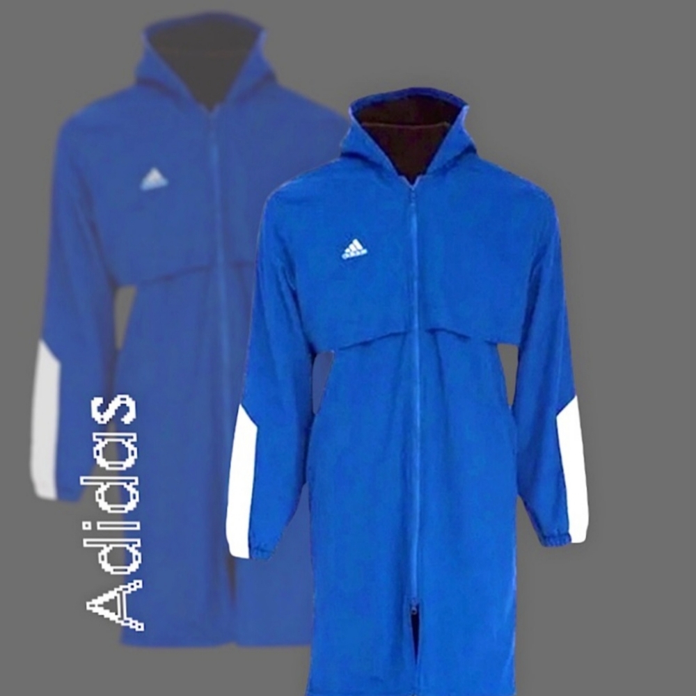 🆕ADIDAS® Black/White Full Length Parka Coat - Picture 5 of 12